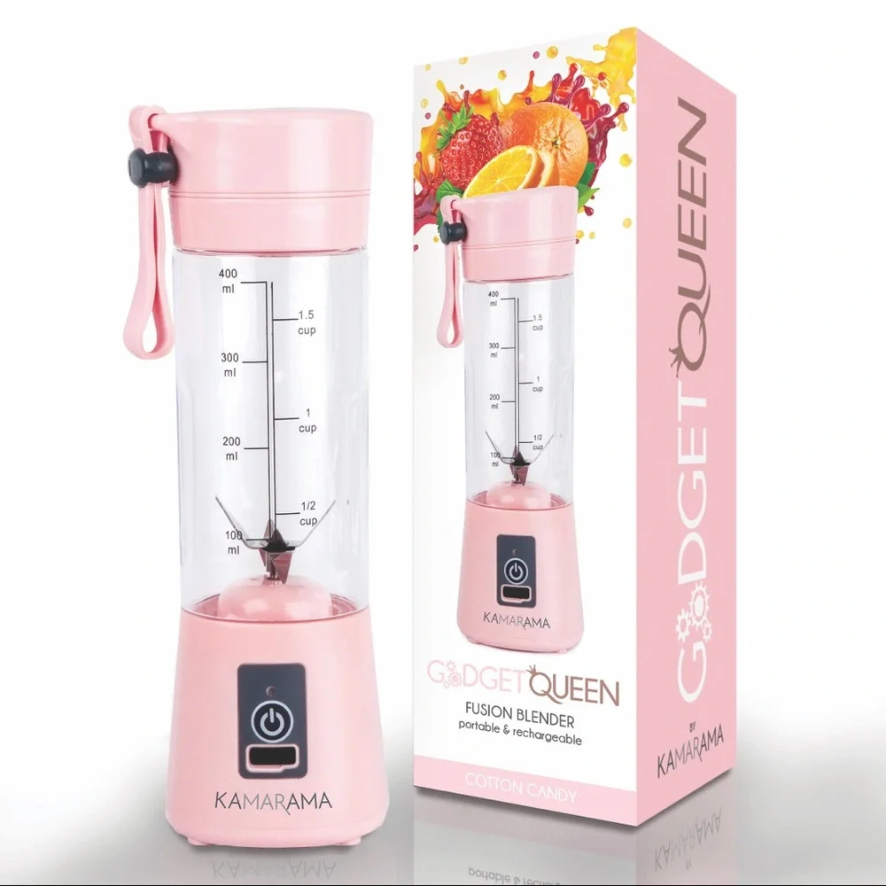 KAMARAMA Portable Rechargeable Juice Shake Smoothie Blender Juice Cup Pink